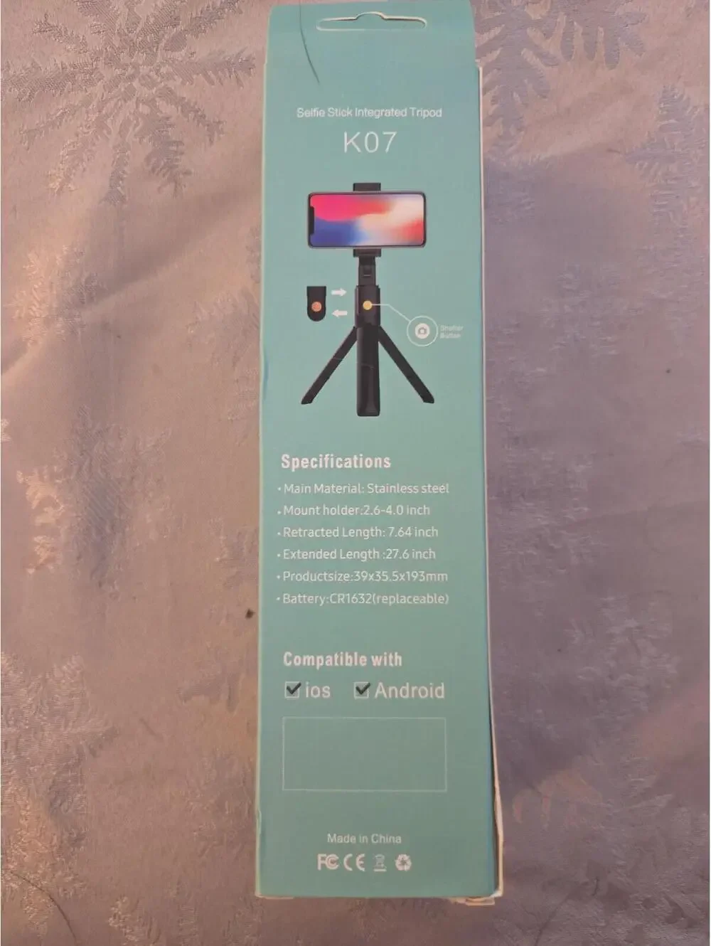 K07 Bluetooth Selfie Stick Integrated Tripod